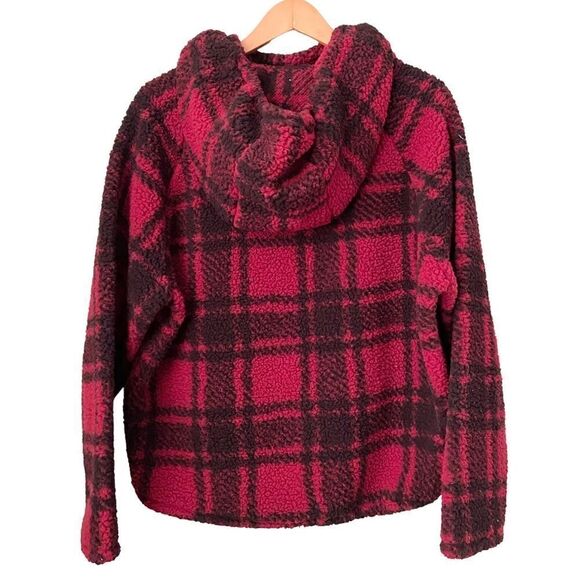 PINK Victoria's Secret Cowl Neck Sherpa Hoodie Sweater in Size Medium - Picture 2 of 6